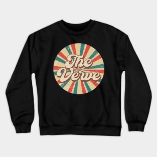 Circle Design Verve Proud Name Birthday 70s 80s 90s Styles Crewneck Sweatshirt